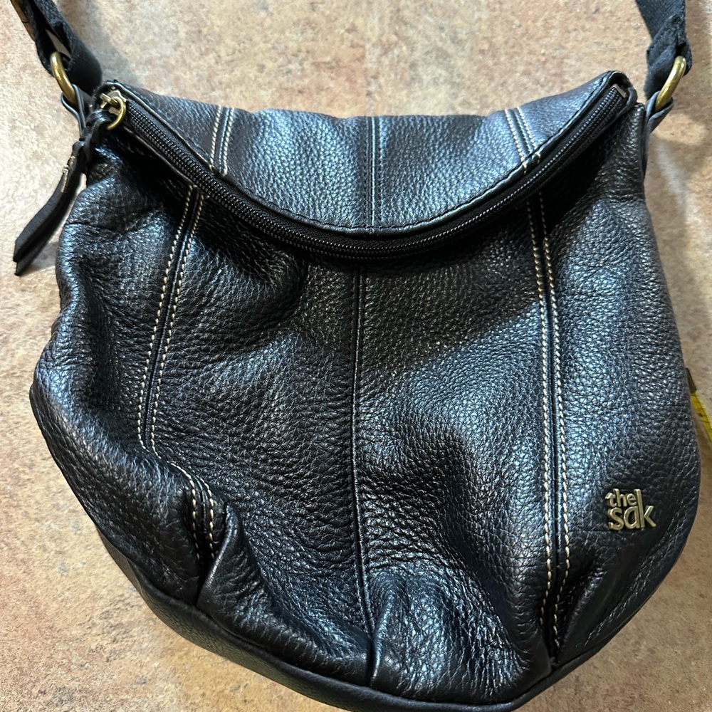 The Sak Black Leather Hobo Bag